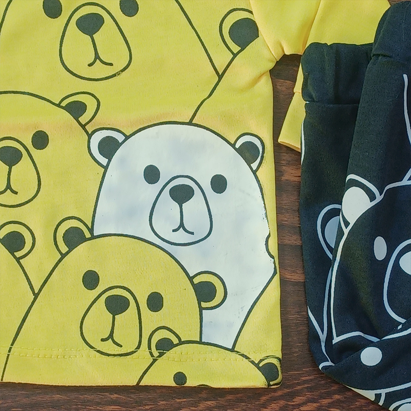 بلوز شلوار خرس زرد